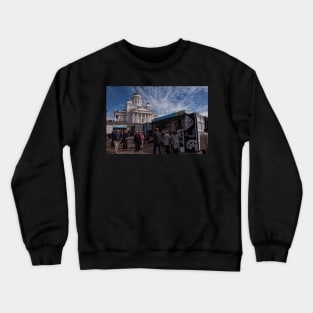 Browsing the Helsinki Day Markets Crewneck Sweatshirt